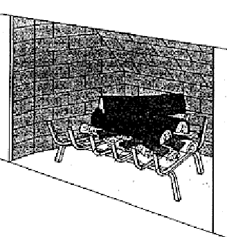 Griglia portalegna per camino