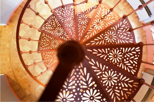 Scala a chiocciola Modello Fiorata