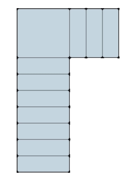 Sviluppo ad L con pianerottolo
