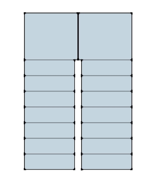Sviluppo ad U con doppio pianerottolo