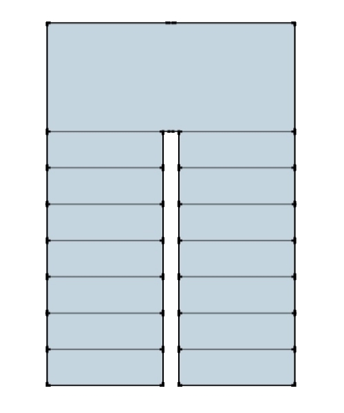 Sviluppo ad U con pianerottolo unico