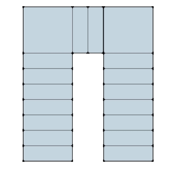 Sviluppo ad U con doppio pianerottolo